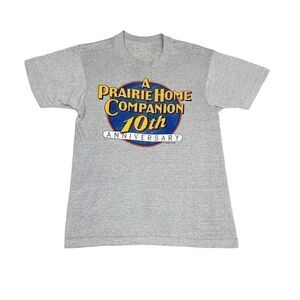 Vintage 1984 Prairie Home Companion T-Shirt Grey 10th Anniversary Single Stitch